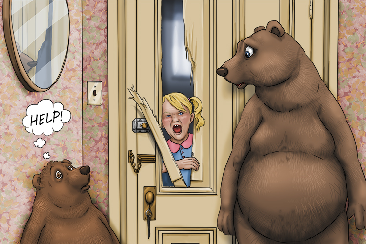 You must defend the bears (deber) from Goldilocks.