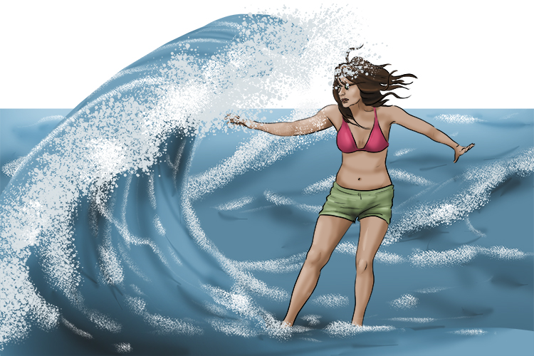 Ola is feminine, so it's la ola. Imagine a lady being drenched by a huge wave.
