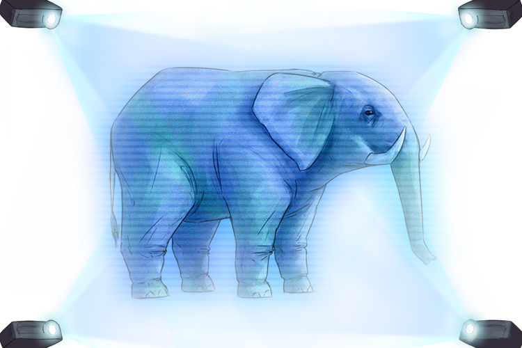 Efecto is masculine, so it's el efecto. Imagine an elephant shown through special-effect hologram.